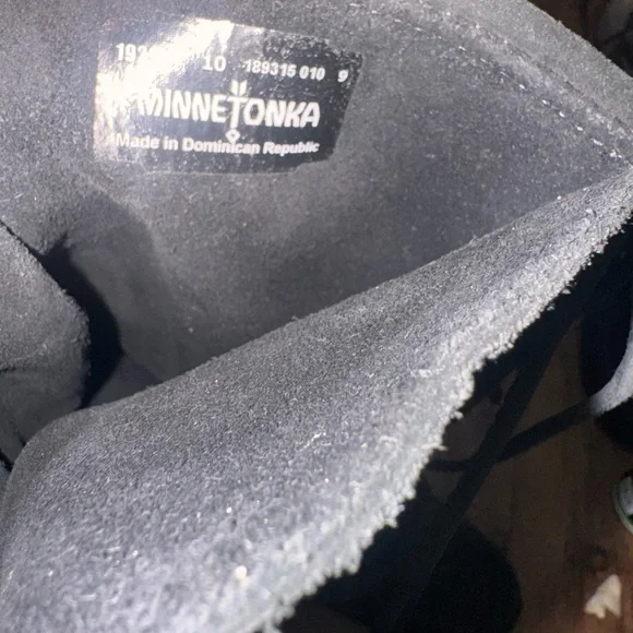 Minnetonka Black Suede Fringe Knee-High Boots - Picture 5 of 7